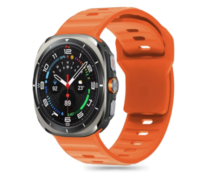 Pasek i akcesoria do zegarków TECH-PROTECT Silicone Line do Galaxy Watch Ultra (47 mm) Orange 5906302376421